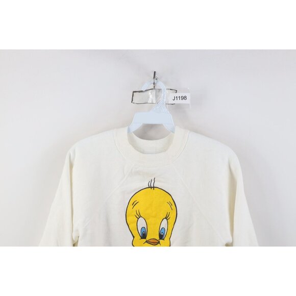 Vintage 80s Warner Bros Womens S Tweety Bird Atlantic City Crewneck Sweatshirt - Picture 2 of 12